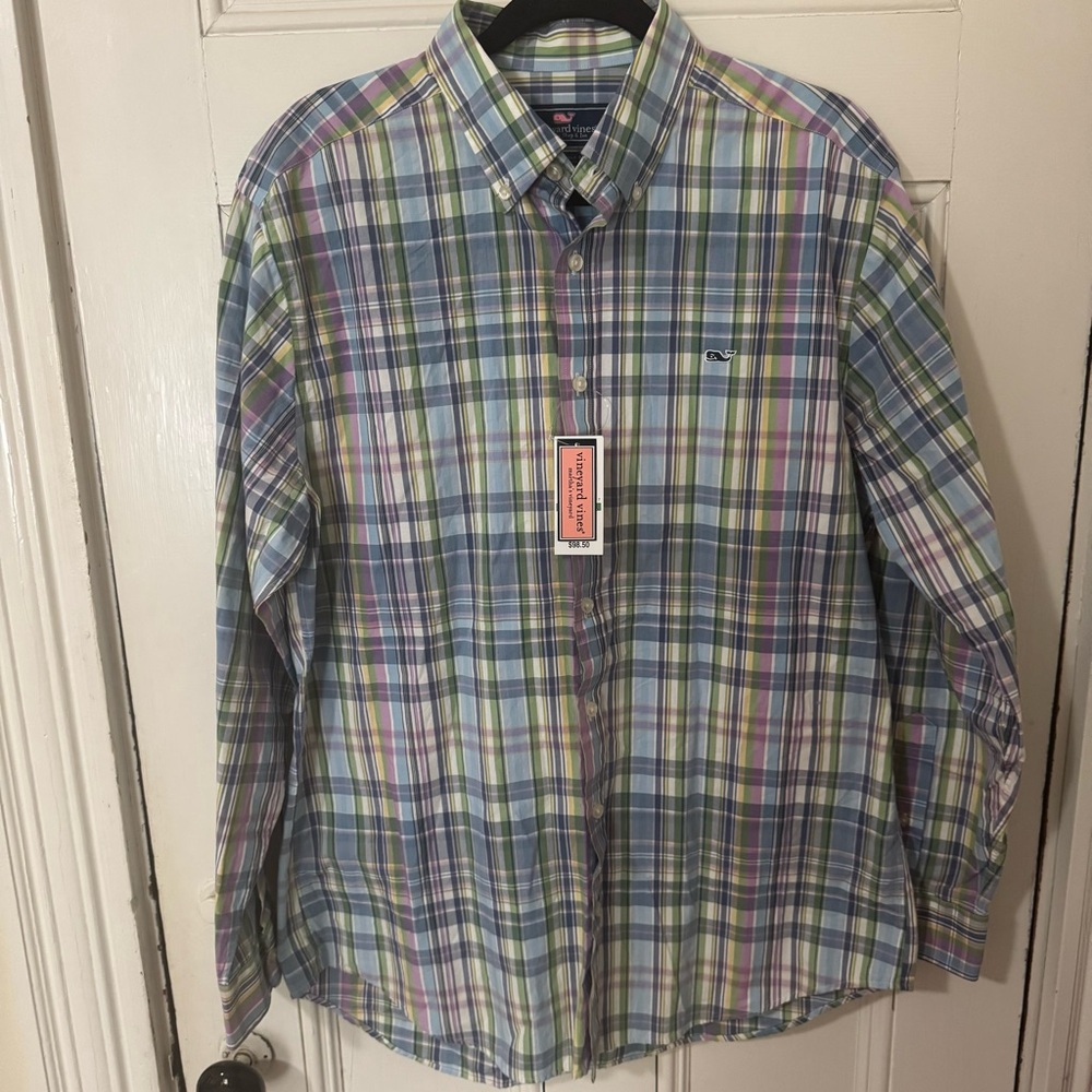 Vineyard Vines Men Long Sleeve Buchanan Plaid NWT